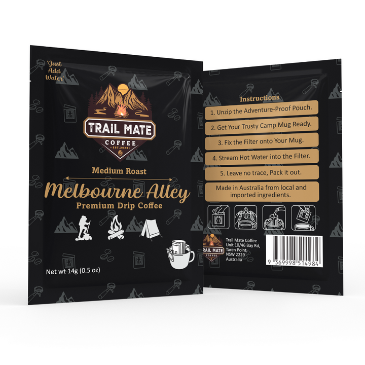 Trail Mate Coffee Melbourne Alley Premium 14g Pour Over Drip Filter Coffee