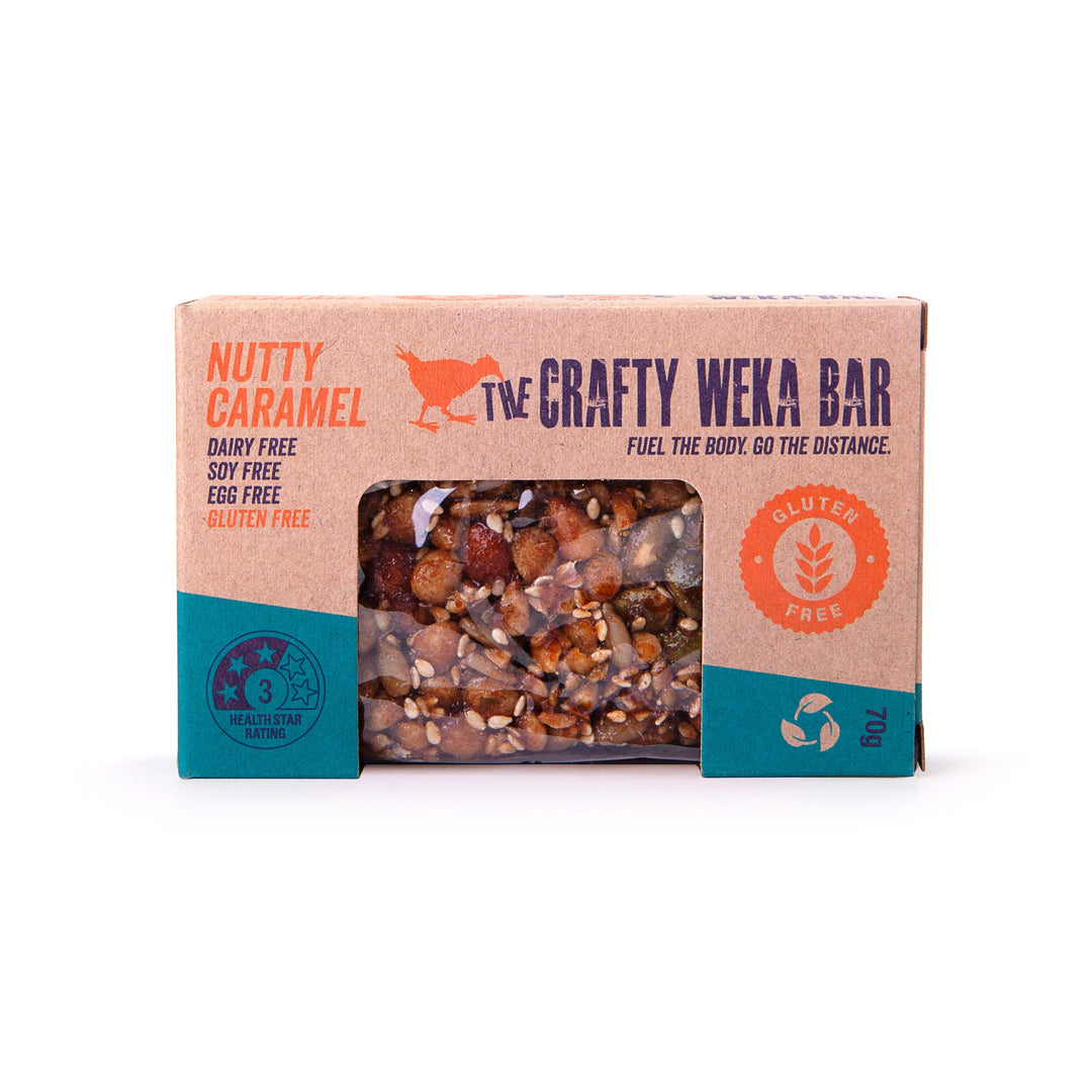 The Crafty Weka Bar Nutty Caramel GF 70g