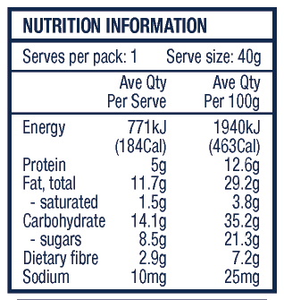The Crafty Weka Bar Orange & Date 40g Bite