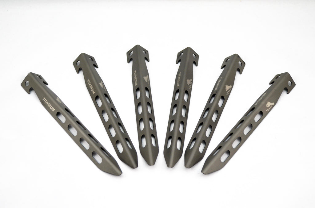 Toaks Titanium V-Shaped Pegs 6Pk - Large