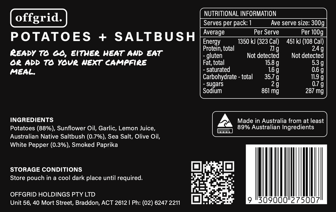 Offgrid Potatoes & Saltbush Heat & Eat