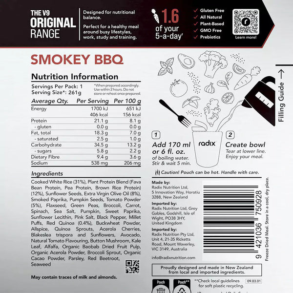 Radix Nutrition Original Meal v9.0 Smokey Barbecue