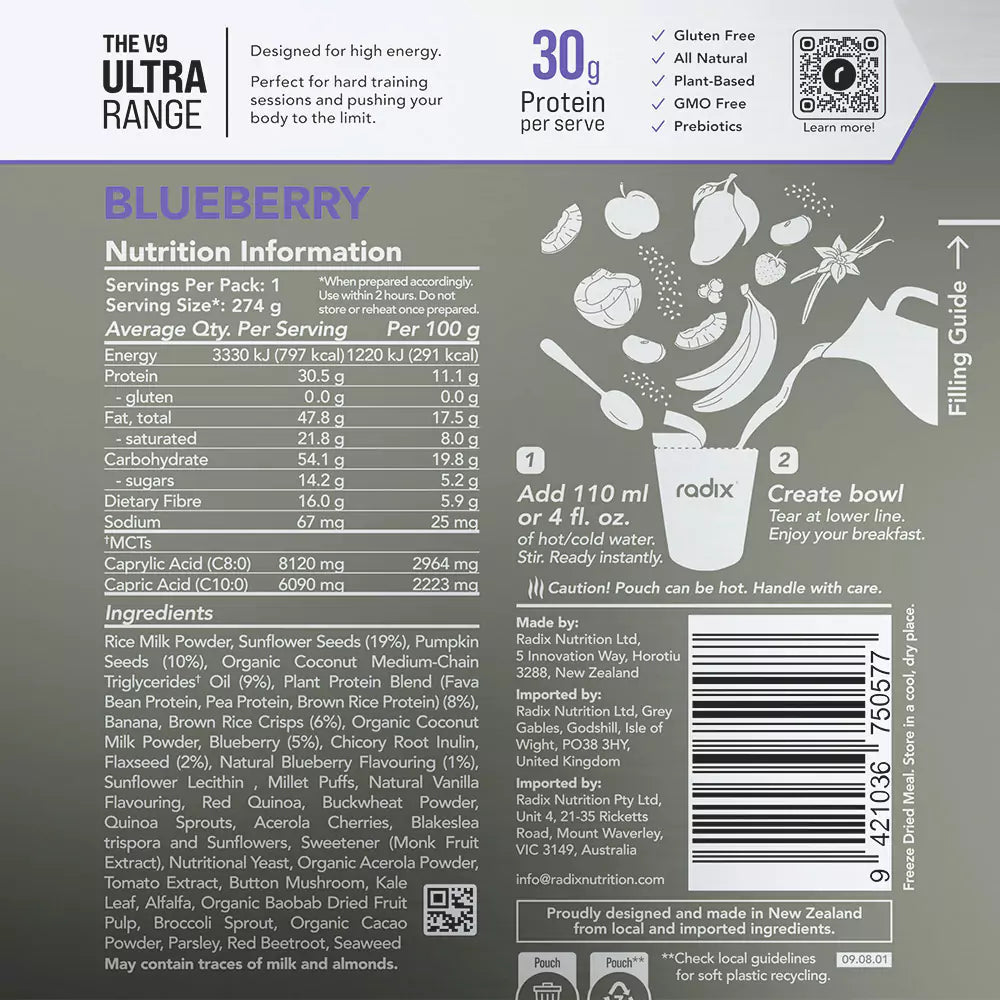 Radix Nutrition Ultra Breakfast Blueberry