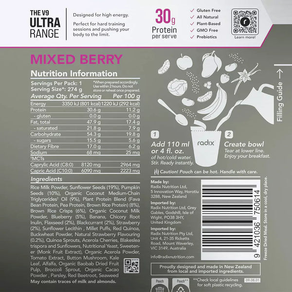 Radix Nutrition Ultra Breakfast Mixed Berry