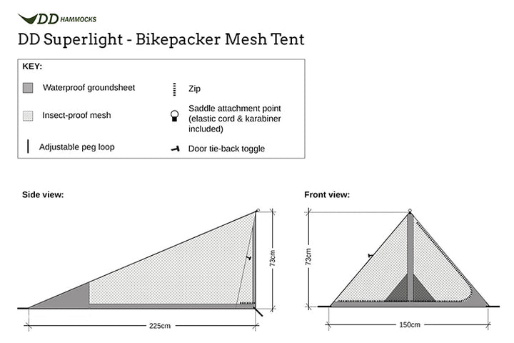 DD Hammocks Superlight Bikepacker Mesh Tent
