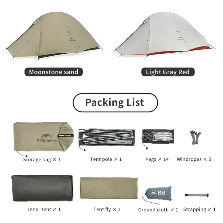 Naturehike Cloud Up Pro 2 Person Lightweight Backpacking Tent