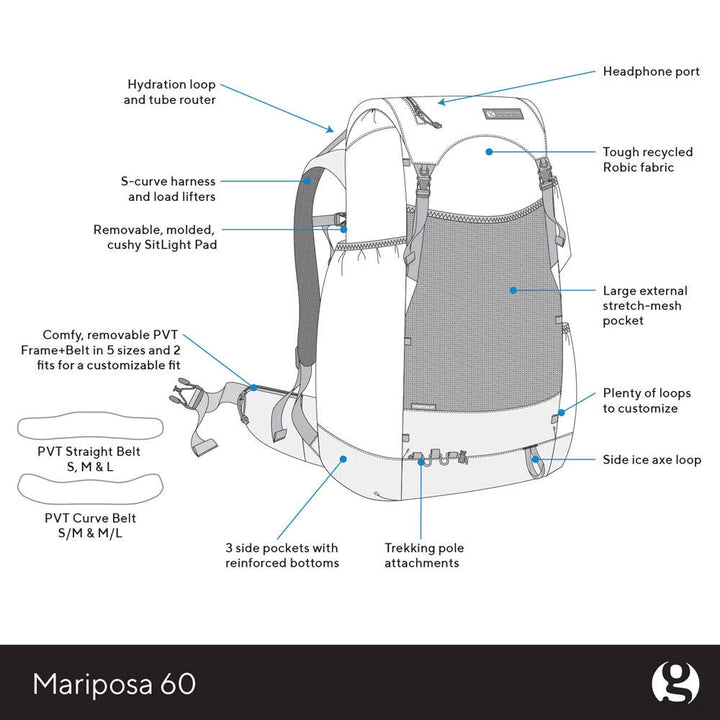Gossamer Gear Mariposa 60 Ultralight Backpack