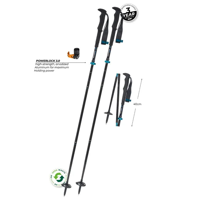 Komperdell FX Lite Carbon Vario Approach Compact Trekking Poles