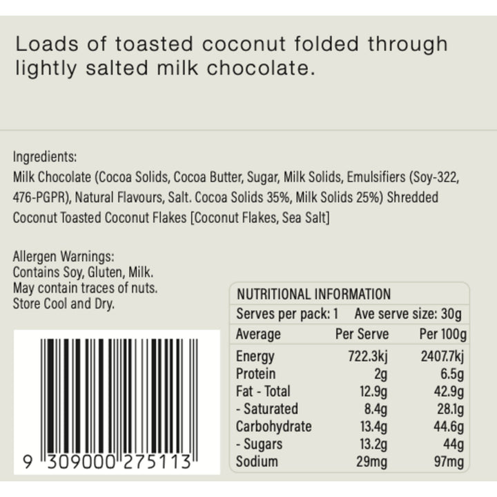 Offgrid Toasted Coconut Milk Chocolate