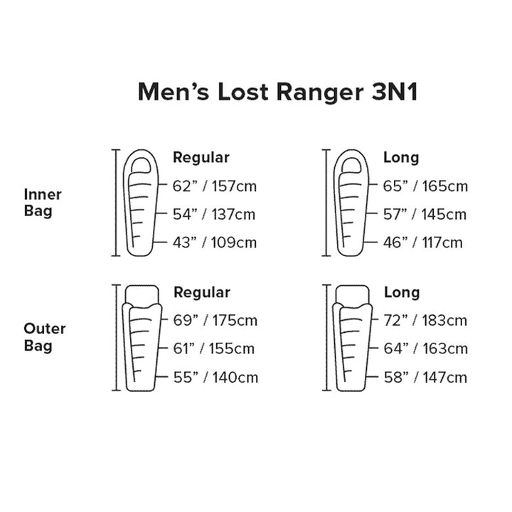 Big Agnes Lost Ranger 3N1 -9°C Sleep System 650 Fill DownTek™