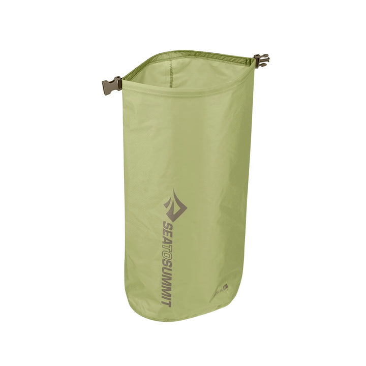 Green compression sack with a brand logo on a white background