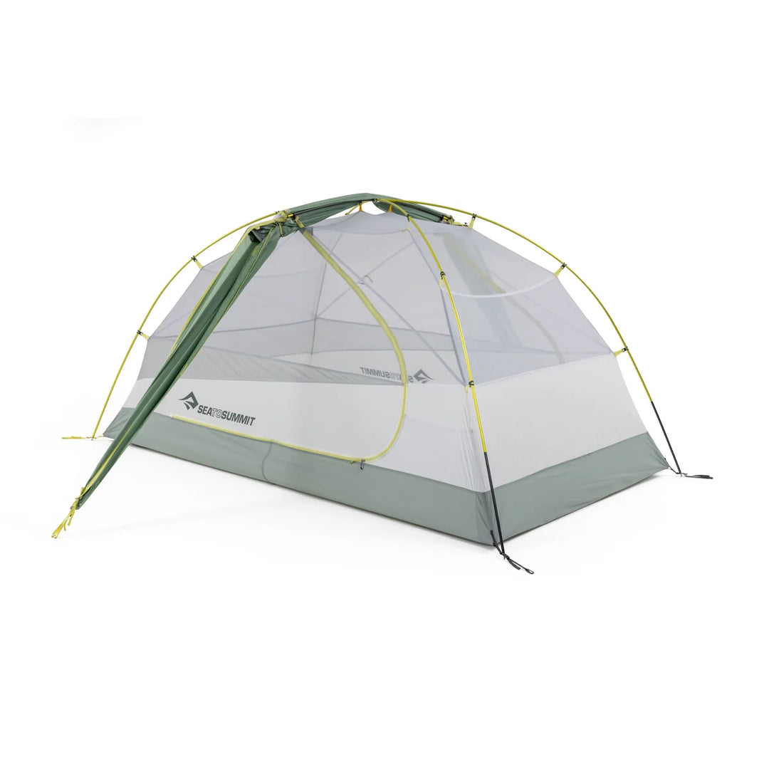 Camping tent with Sea to Summit logo on a white background