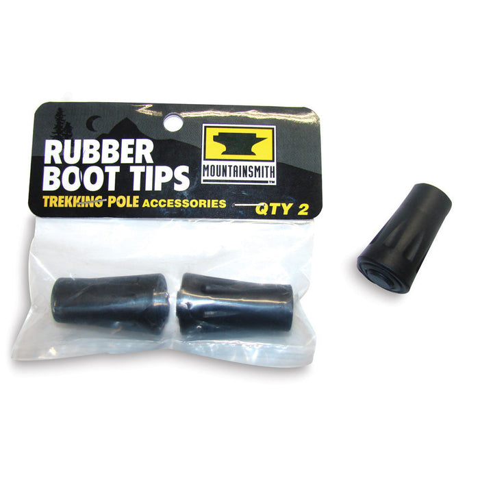 Packaged rubber boot tips with Mountainsmith branding on a white background
