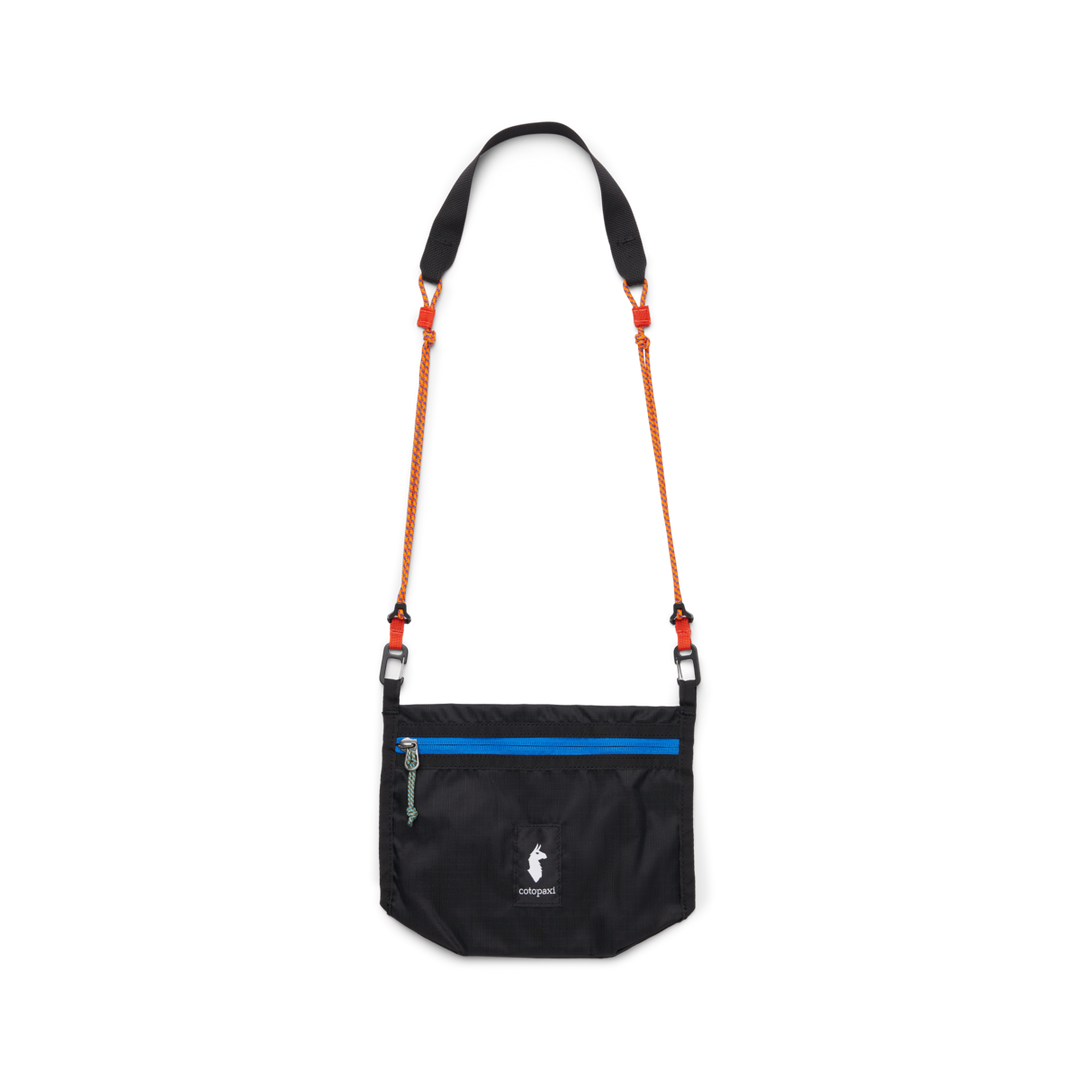 Black cross body bag with Cotopaxi logo on a white background