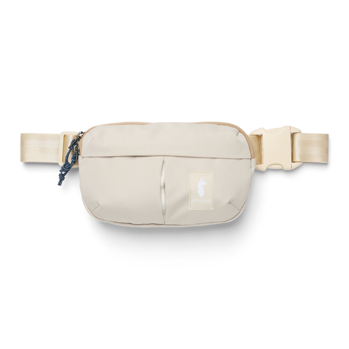 Beige waist bag on a white background