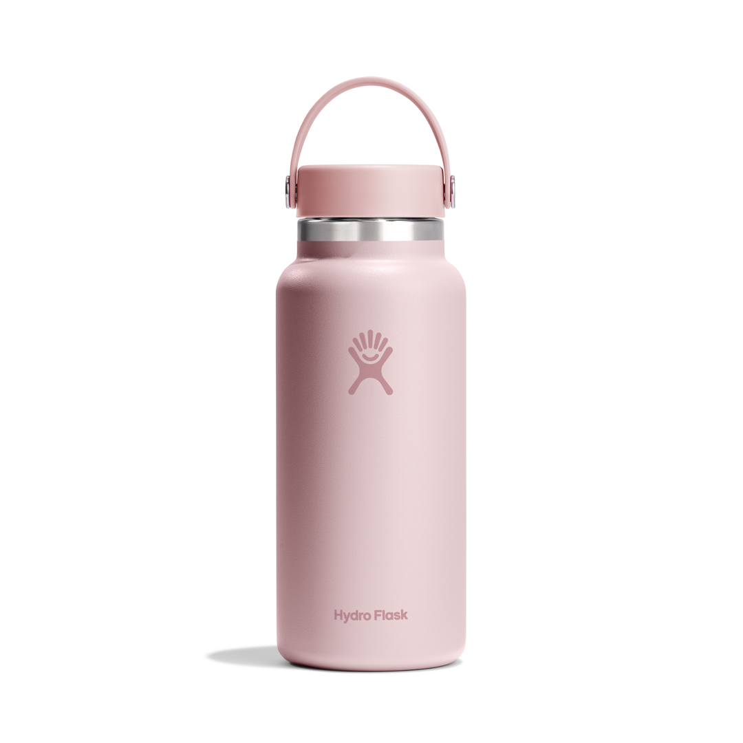 Hydro Flask 946mL Wide Mouth Water Bottle with Flex Cap - Trillium Pink