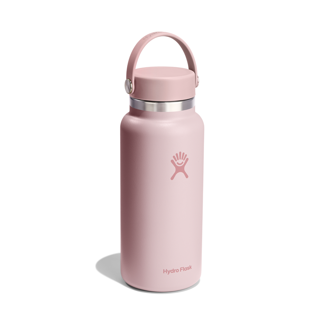 Hydro Flask 946mL Wide Mouth Water Bottle with Flex Cap - Trillium Pink