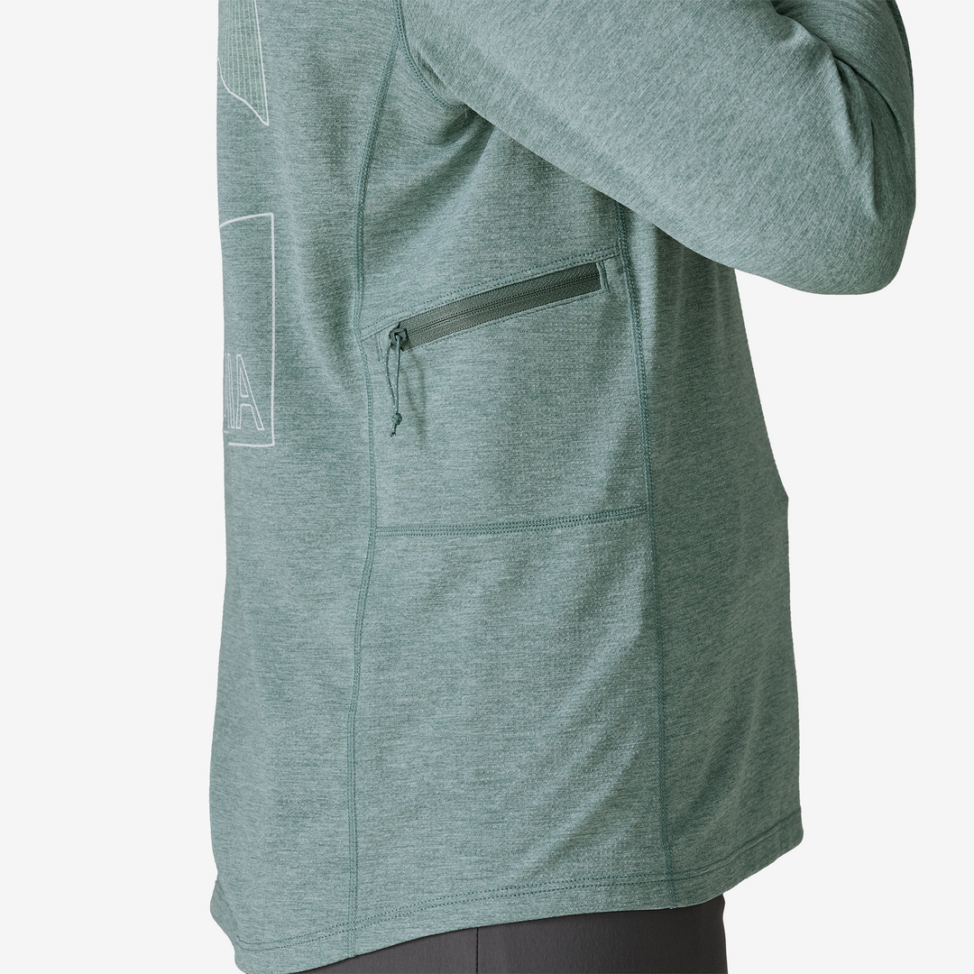 Green jacket with a pocket on a white background