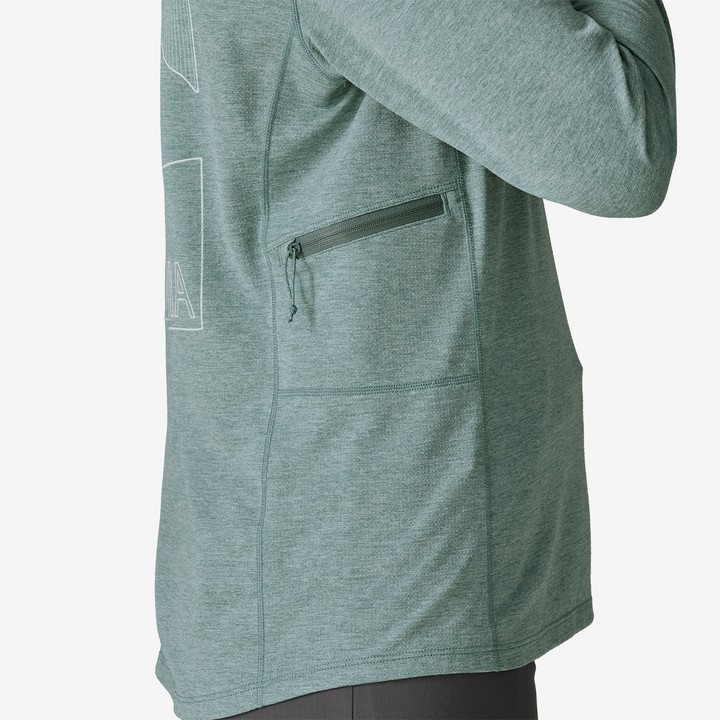 Green jacket with a pocket on a white background