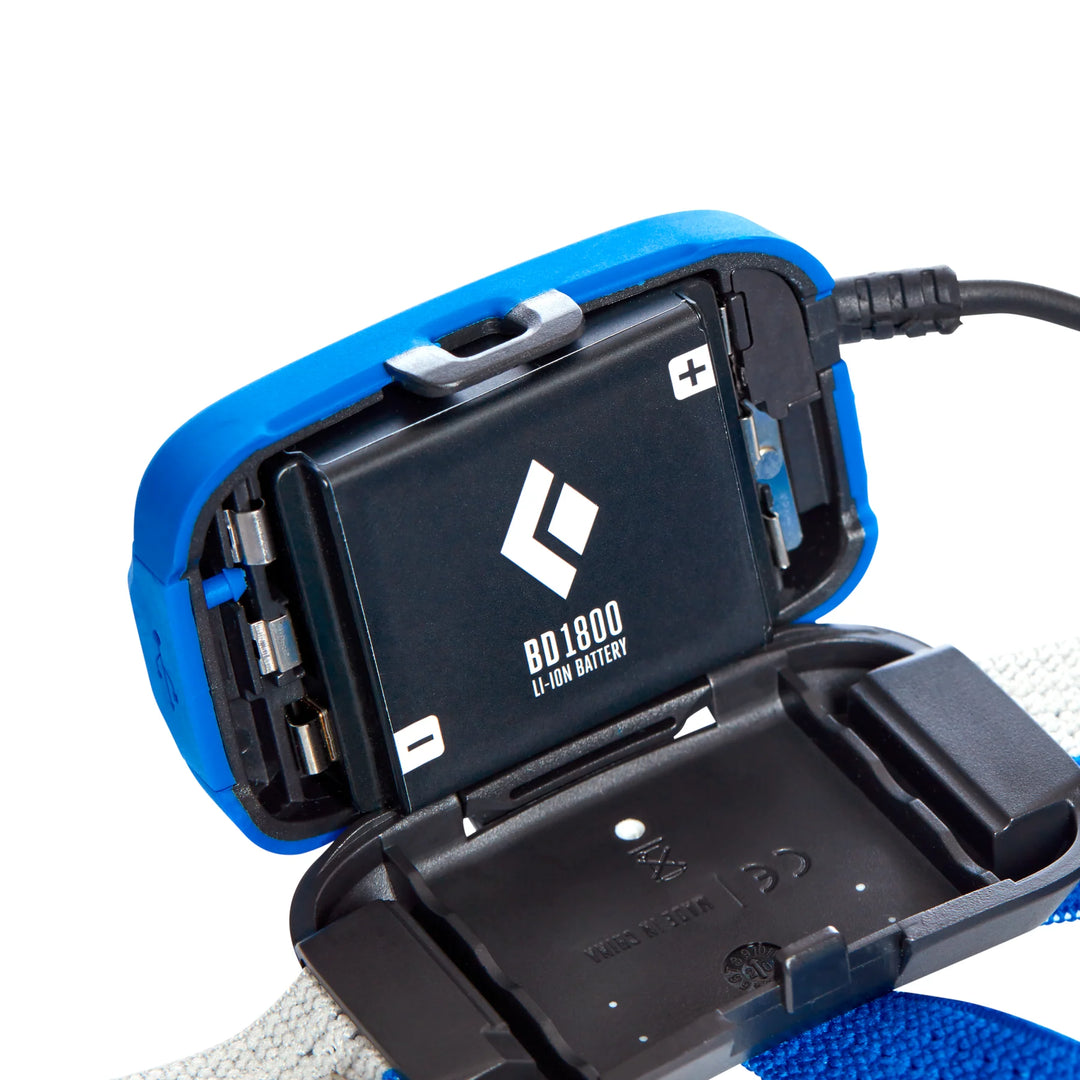 Black Diamond battery pack with a visible brand logo on a white background