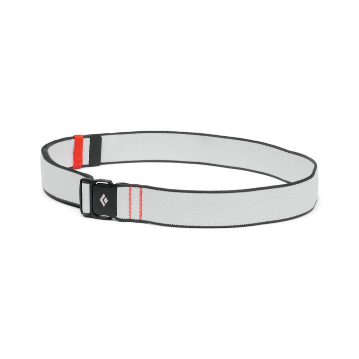 White belt with black buckle on a white background