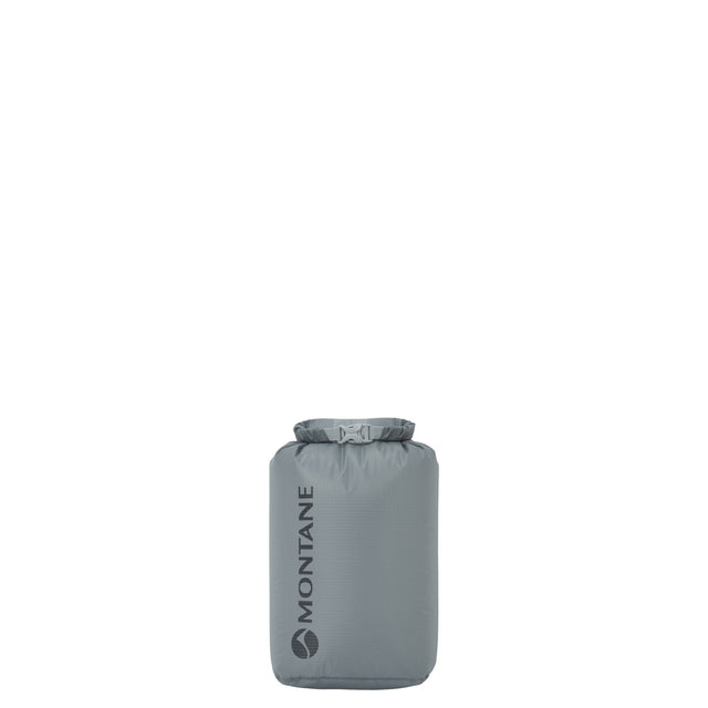 Grey dry bag with Montane logo on a white background