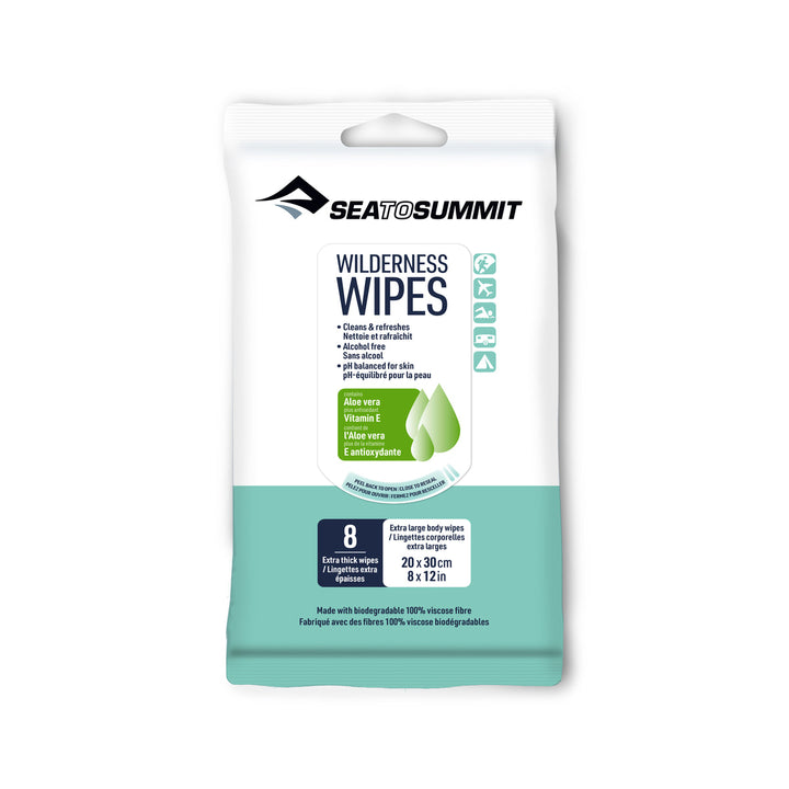 Pack of Sea to Summit Wilderness Wipes on a white background