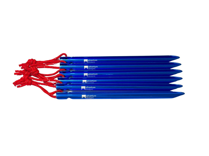 Adventure Designs Alloy Tent Pegs  - 6 Pack