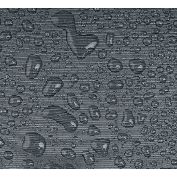 Dark gray fabric surface with water droplets sitting on it