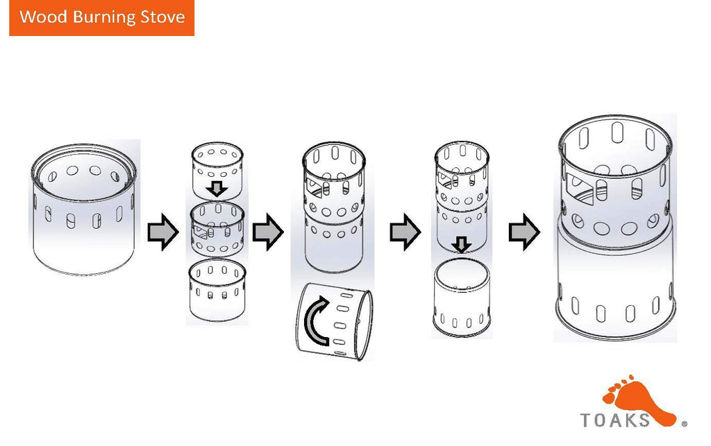 Toaks Titanium Backpacking Wood Burning Stove