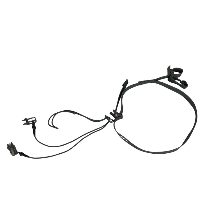 Black straps with multiple clip attachment points