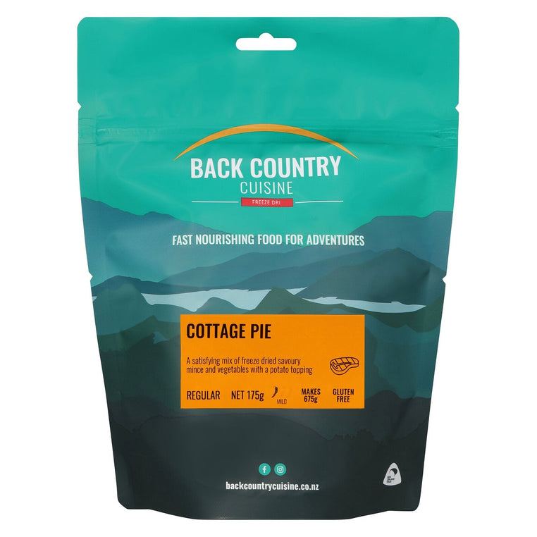 Back Country Cuisine Cottage Pie packet on a white background