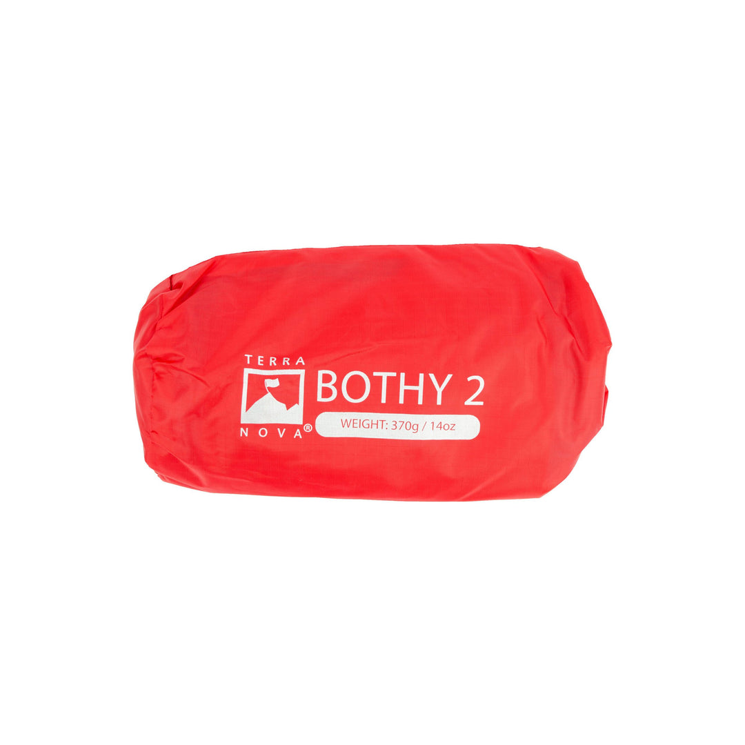 Red bag with 'Terra Nova Bothy 2' branding on a white background