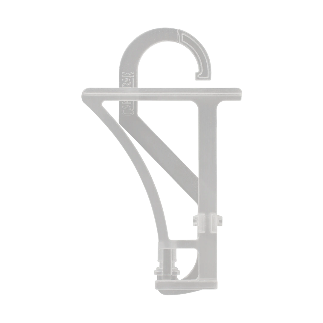 White metal bracket on a white background