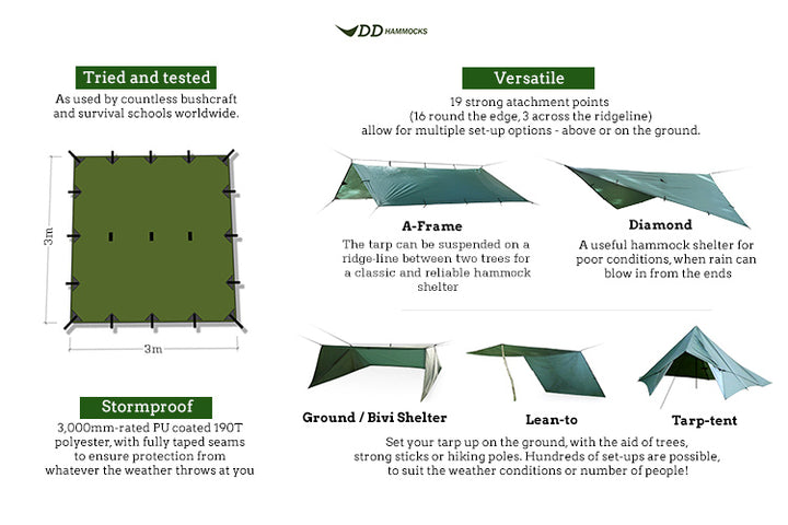 DD Hammocks DD Tarp 3x3