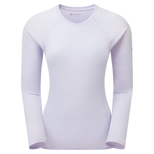 Light purple long-sleeve shirt on a white background