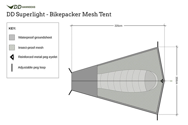 DD Hammocks Superlight Bikepacker Mesh Tent