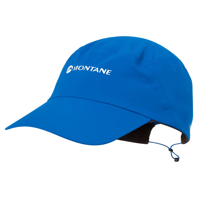 Blue cap with Montane logo on a white background