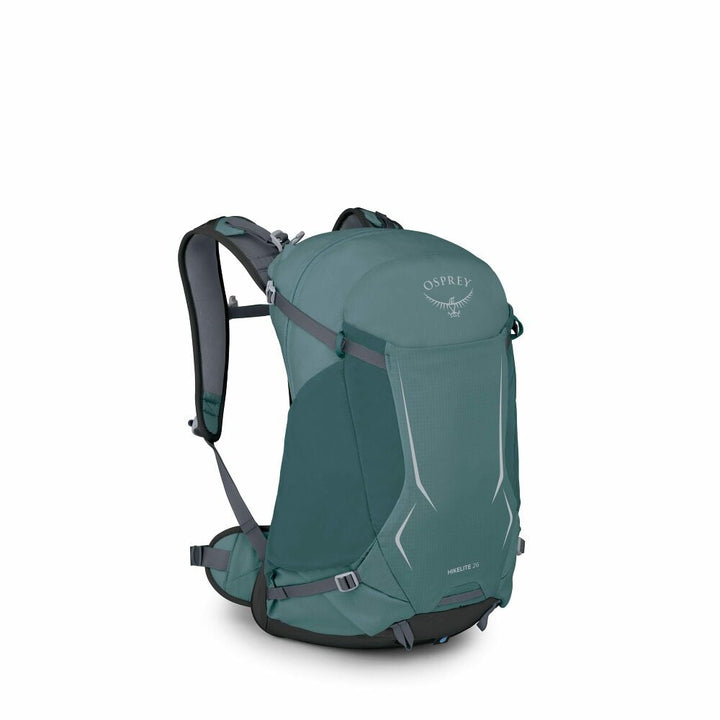 Teal Osprey backpack on a white background