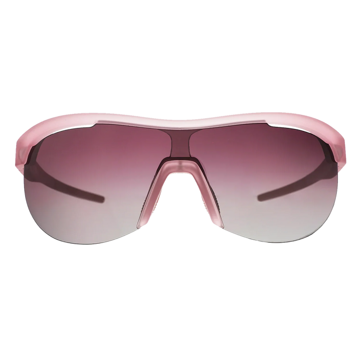 Pink sunglasses with gradient lenses on a white background