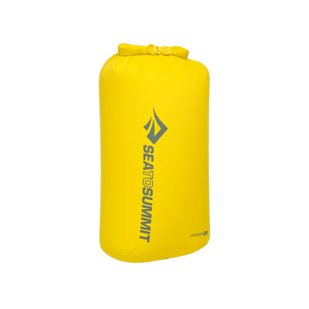 Yellow dry bag on a white background