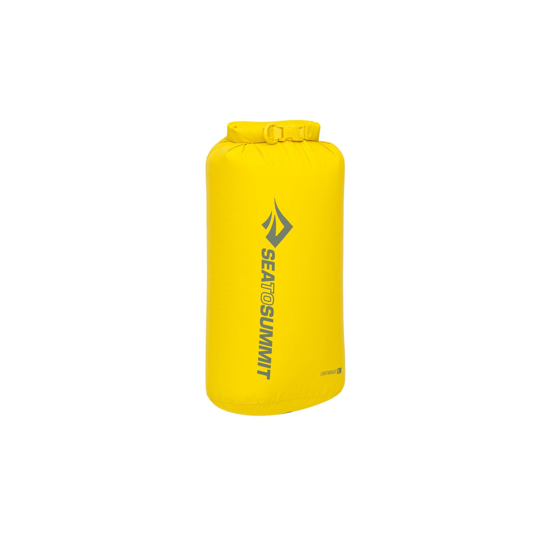 Yellow dry bag on a white background