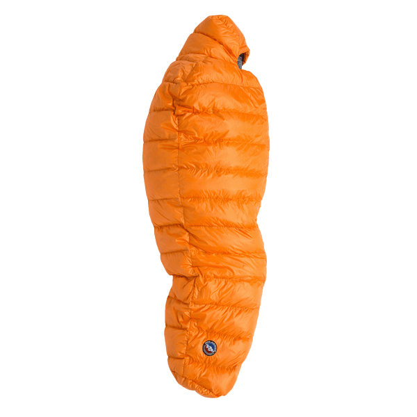 Orange sleeping bag.