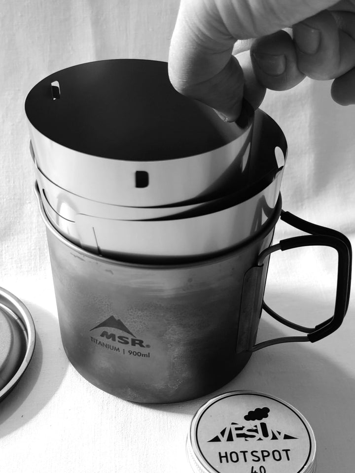 Vesuv Titanium Ultra Light windshield for MSR Kettle 900ml
