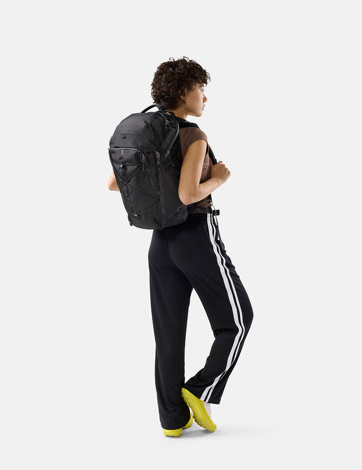 Matador 24L Adventure Pack - Black, worn on the back, rear view (model 2)