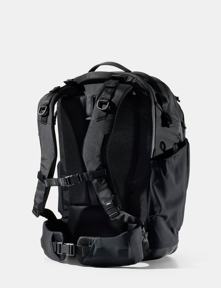 Matador 35L Global Travel Pack - Black, back view showing straps