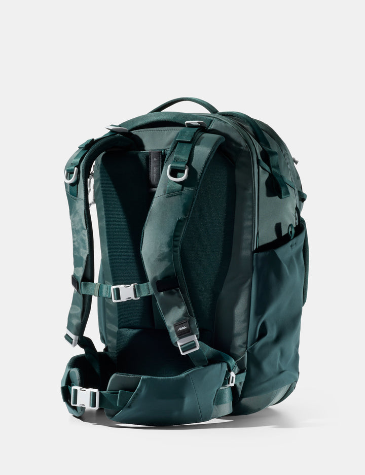 Matador 35L Global Travel Pack - Juniper, back view showing straps