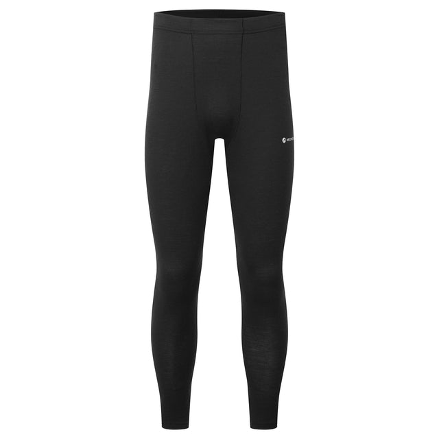 Black leggings with a brand logo on a white background