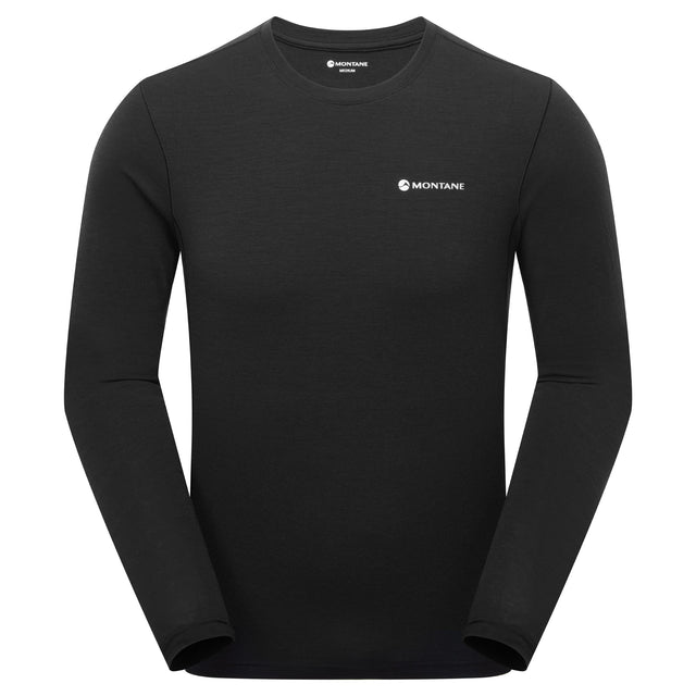 Black long-sleeve shirt with Montane logo on a white background