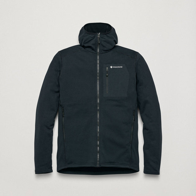Black jacket with Montane logo on a light grey background